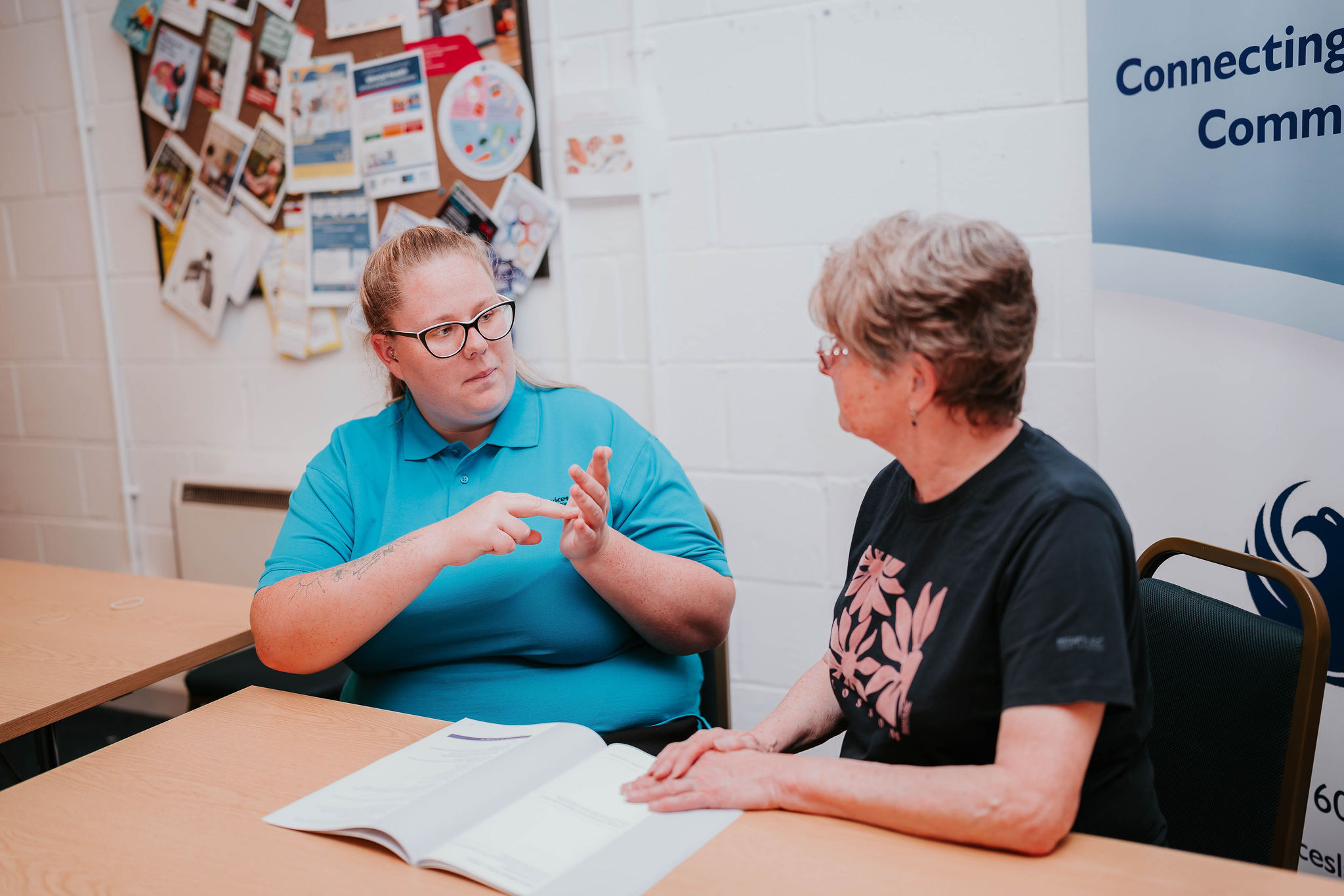 The welcoming atmosphere of the DSL drop-in centre
